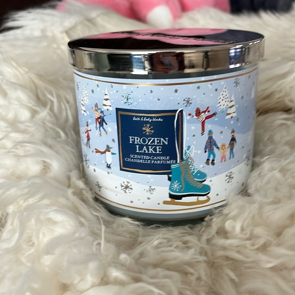 NWOT Bath & Bodyworks 3 wick candle Frozen Lake